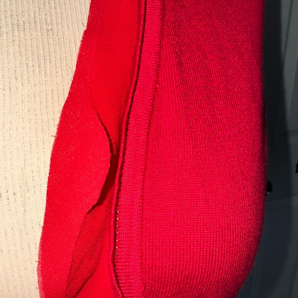 Thalia Sodi Red Sweater Cardigan 3/4 sleeve size L - Picture 4 of 8